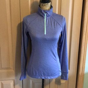 MPG Workout Shirt Top Long Sleeve Zip